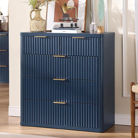 LEYAOYAO Fluted 5 Drawers Dresser by LEYAOYAO-Findtheshiningpointofyourideallife%EF%BC%81