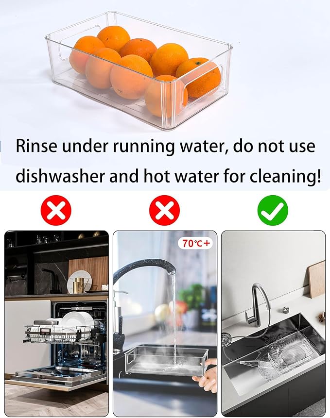 Refrigerator Organizer Bins 6 Pack Fridge Organizers - Image 5