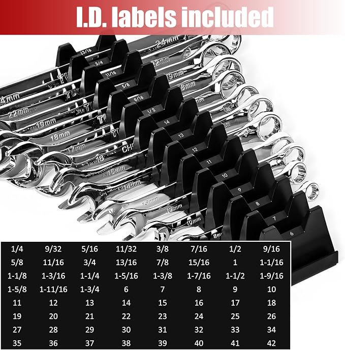 60PCS Magnetic Modular Wrench Organizer Wrench Holder - Image 4