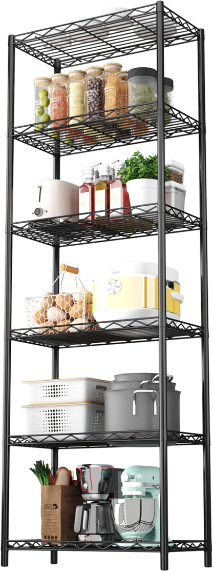 HOMEFORT 6-Tier Wire Shelving, 6 Shelves Unit Metal Storage Rack, Durable by HOMEFORT