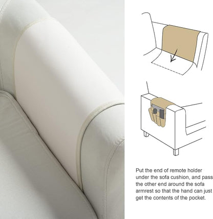 PU Leather Sofa Armrest Organizer, Armchair Magazine Holders, Waterproof Remote - Image 4