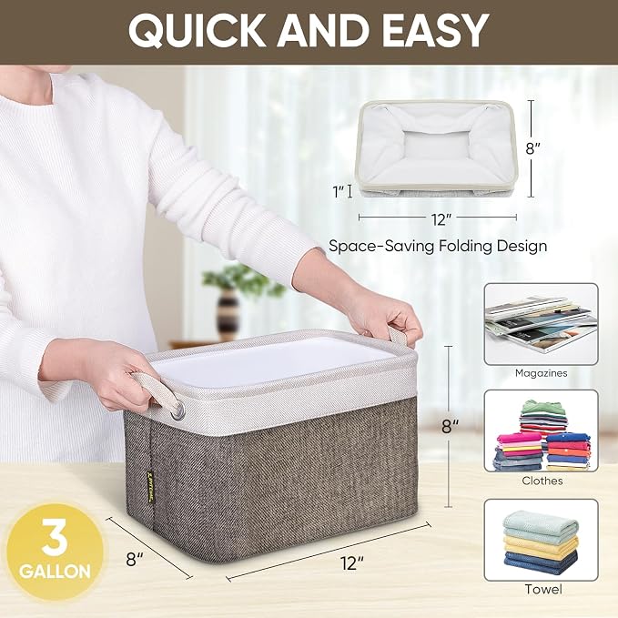 BALEINE 4 Pack Fabric Storage Bins - Image 4