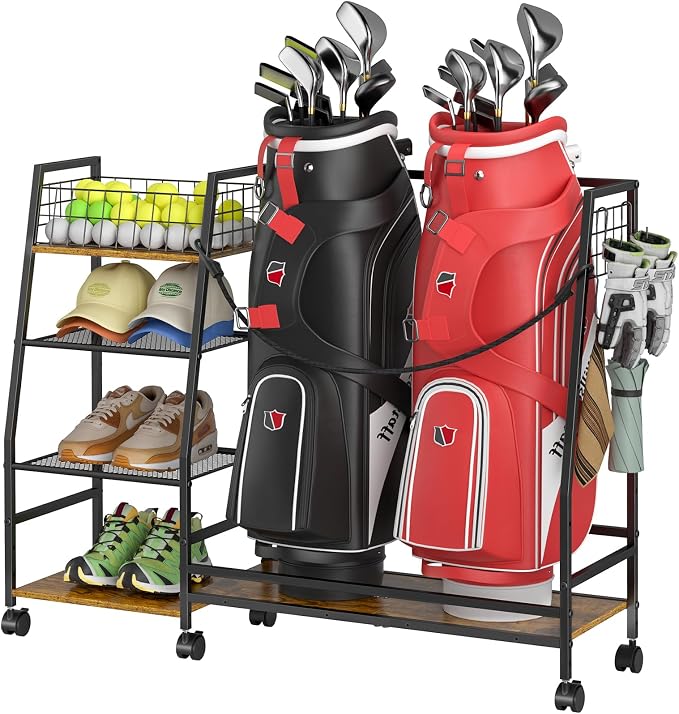 Golf Bag Storage Rack for Garage by DAOUTIME