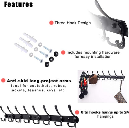 Dseap Coat Rack Wall Mount - Image 8