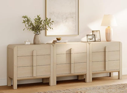 WAMPAT 3 in 1 9 Drawer Dresser for Bedroom, 94.5" Wide Mid Century Modern Wide by WAMPAT