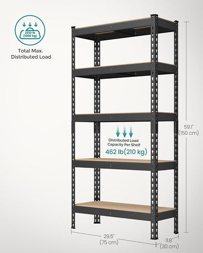 SONGMICS 5-Tier Storage Shelves, Load 2310 lb, Garage Storage, Boltless Assembly - Image 3