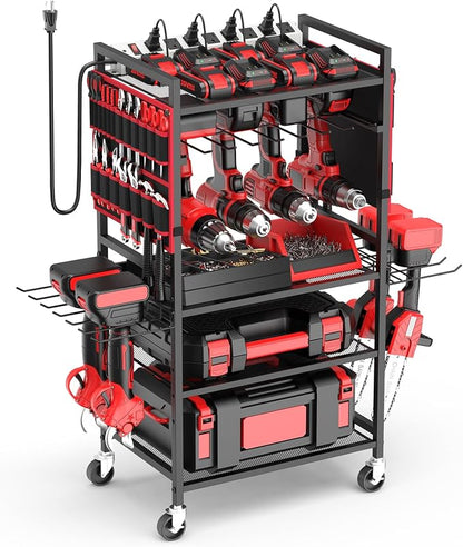 JUNNUJ Garage Large Power Tool Organizer Cart by JUNNUJHome