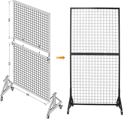 1 Pack 3'x 6' Two-Double Gridwall Panel Display Racks - Image 5