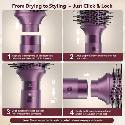 StyleVibe 6-in-1 Air Styler, Hair Dryer & Blow Dryer Brush - Image 9
