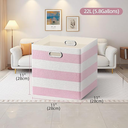 11x11 Cube Storage Bins, Collapsible Fabric Storage Cubes, Cubby Storage - Image 2