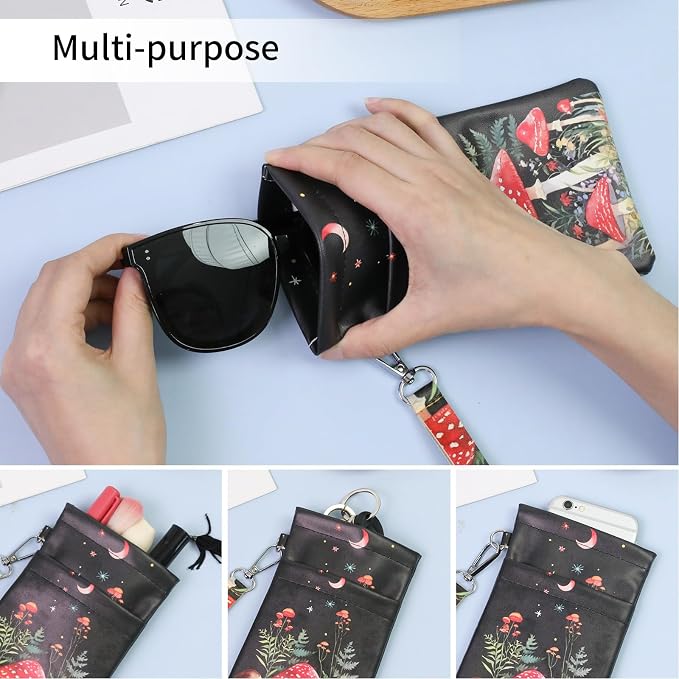 Double Eyeglass Case Soft Dual Glasses Case - Image 6