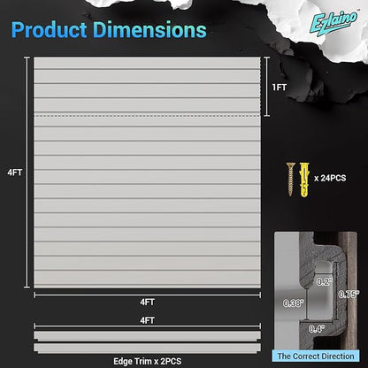 Ezlaino 4x4ft PVC Slat Wall Paneling - Image 2