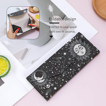 Foldable Glasses Case, Magnetic PU Leahter Sunglasses Case, Cute Hard Shell - Image 3