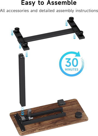 BIZUM Small Electric Standing Desk Bedside Table - Image 8