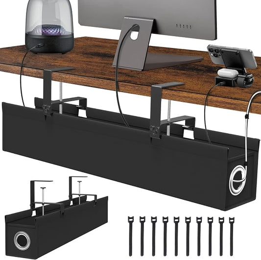 Under Desk Cable Management Tray No Drill, 30 Inch Cord Organizer by Unknown