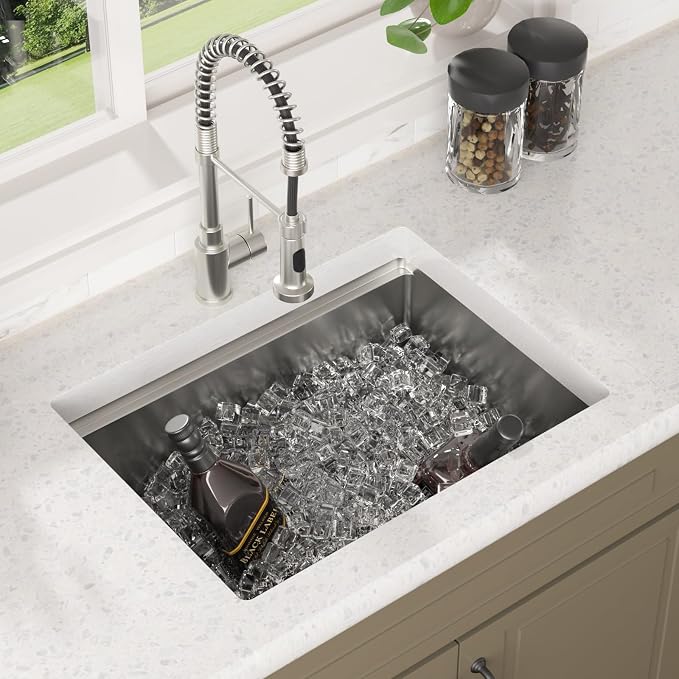 Lordear 25 Inch Undermount Kitchen Sink Workstation 25x19x10 16 Gauge Stainless - Image 3