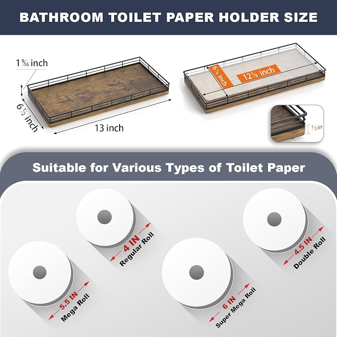 Bathroom Toilet Tank Tray, Vanity Tray - Image 6