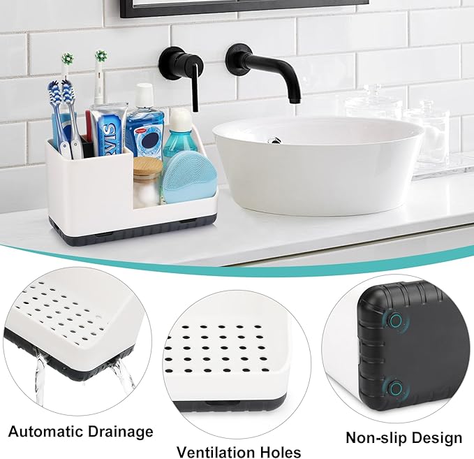 Bathroom Counter Organizer, Bathroom Organizers and Storage, Detachable - Image 5