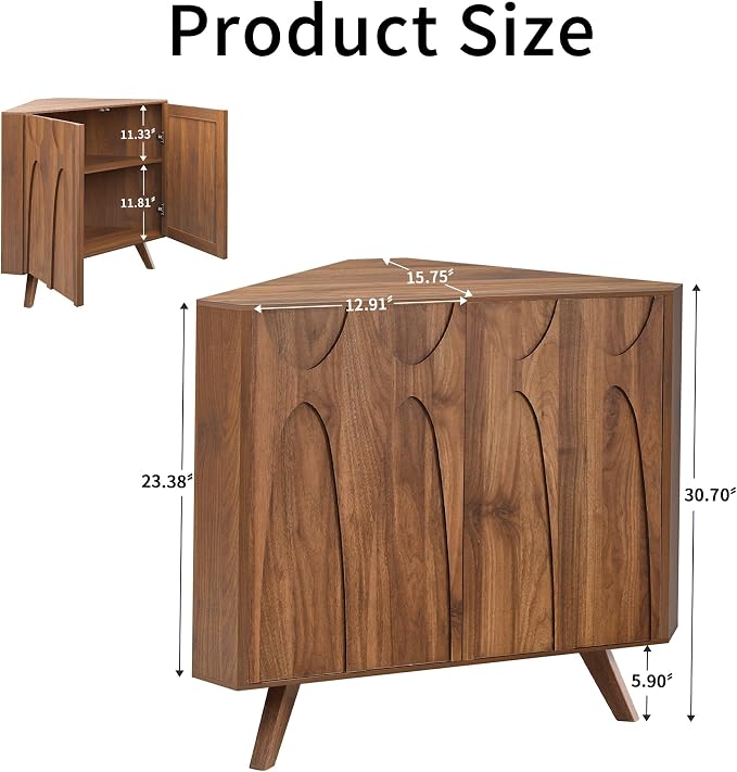 Small Corner Cabinet, Corner Floor Cabinet - Image 2