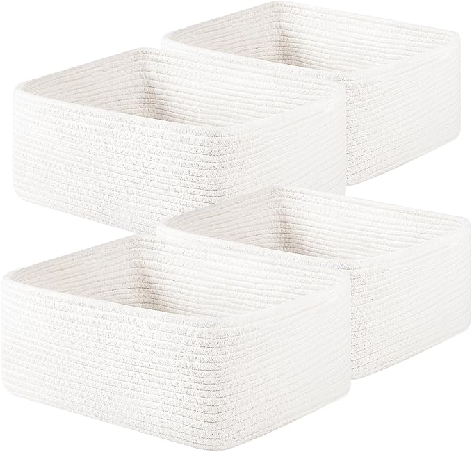 OIAHOMY 4 Pack 14.17*11.02*6.3IN Storage Baskets by MasterofSpaceOptimization