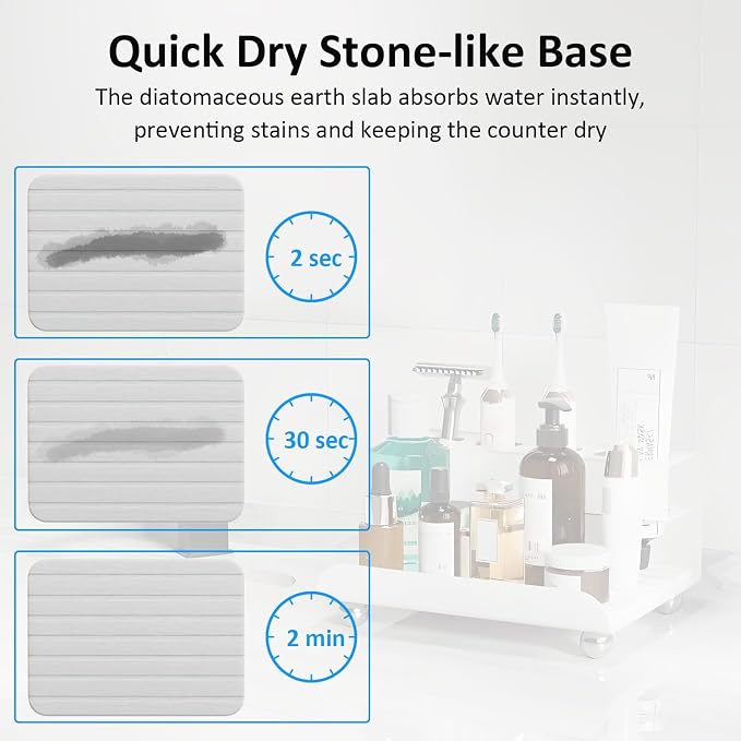 Quick Dry Electric Toothbrush Holder 4 Slots Metal Bathroom Counter Organizer - Image 2