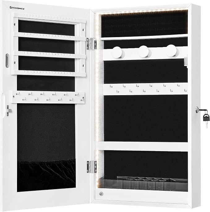 SONGMICS Mirror Jewelry Cabinet Armoire - Image 10