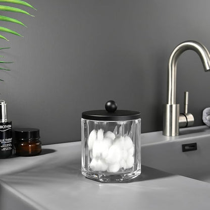 Clear Transparent Apothecary Octagional Shaped Glass Canister Jar - Image 8