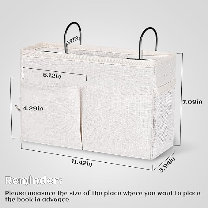 Bedside Hanging Storage Basket Headboards Bunk Beds Dorm Rooms Organizer Caddy - Image 2