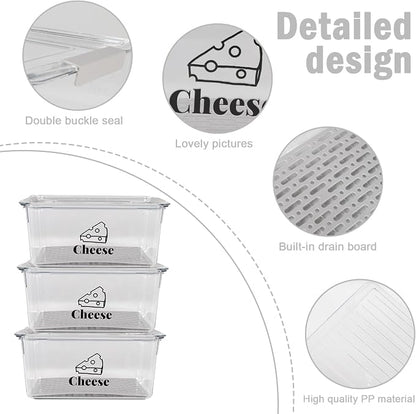 Cheese Holder Food Storage, Airtight Cheese Storage Box - Image 4