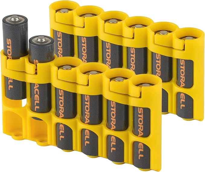 Storacell Slimline AA-6 Battery Storage Caddy and Dispenser, Holds 6 AA - Image 2