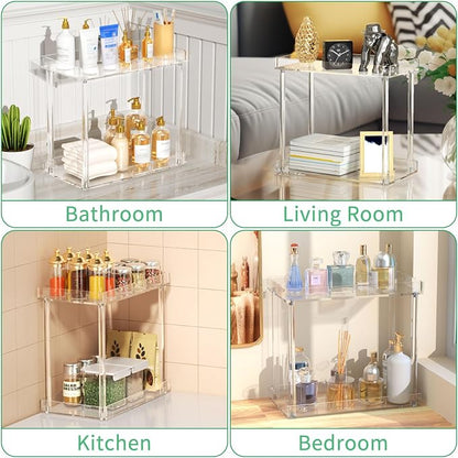 NPPLUS Acrylic Bathroom Counter Organizer, 2-Tier Tray Vanity Counter Organizer - Image 7