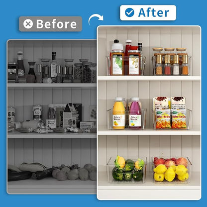6 Pack Pantry Organizers and Storage, Fridge Organization and Storage, Acrylic - Image 7