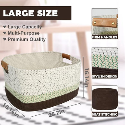 danpinera 108L Large Basket for Living Room, Nursery & Laundry, Kids Toy Basket - Image 2