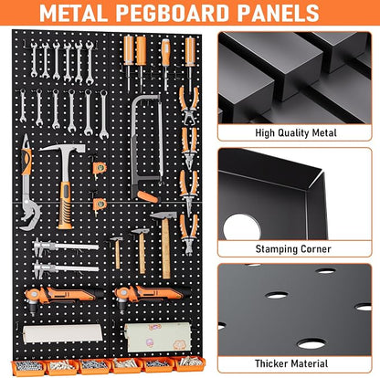 INCLY 48x24 Inch Metal Peg Board Kit - Image 4