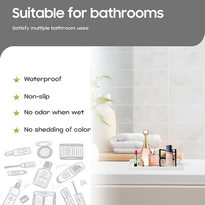 Vanity and Bathroom Tray, 7.7" ABS Countertop Organizer, Waterproof Vanity Tray - Image 2