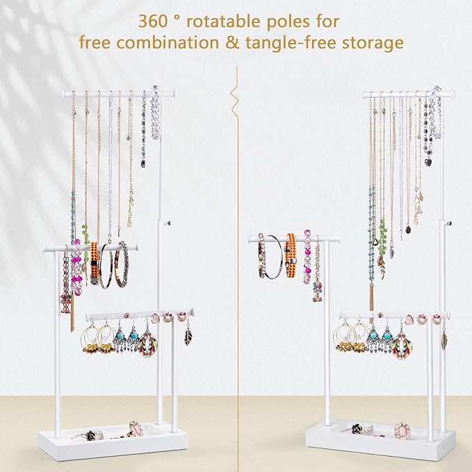 SRIWATANA Jewelry Organizer Stand, Extra Tall Jewelry Display Necklace Holder - Image 6