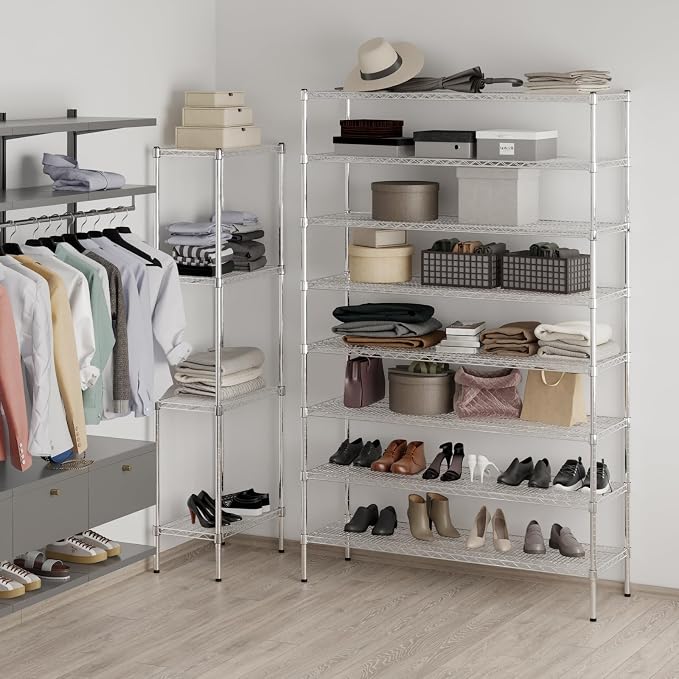 18" Deep x 54" Wide x 86" Height Wire Shelving Kit | 8-Tier | NSF Commercial - Image 5