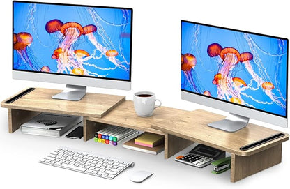 Zimilar Dual Monitor Stand Riser, Monitor Stand by Zimilar