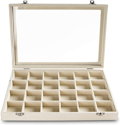 Frebeauty 24 Grid Earring Holder Organizer Tray, Jewelry Organizers and Storage - Image 4