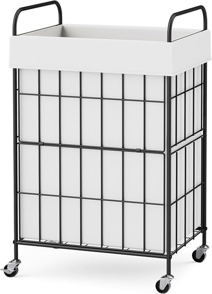 Laundry Hamper with Wheels, 90L Laundry Basket with Handle, Laundry Sorter with by Heeytilly