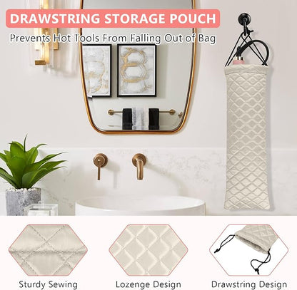 AMIJEAL Heat Resistant Hair Tools Organizer Bag Portable Travel Drawstring - Image 4