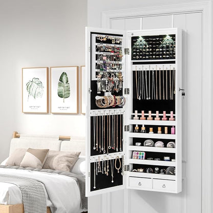 Giantex Jewelry Armoire Wall Door Mounted, Lockable Jewelry Cabinet - Image 3