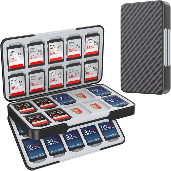 HEIYING SD Card Holder for Memory SD and TF Cards, Portable Case Compatible by HEIYING