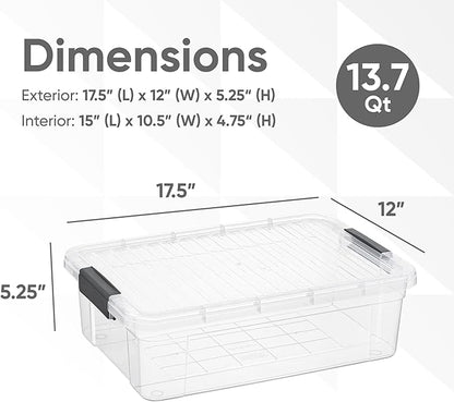 Superio Storage Bins with Lids, Stackable Totes, BPA Free, Odor Free, Organizer - Image 3