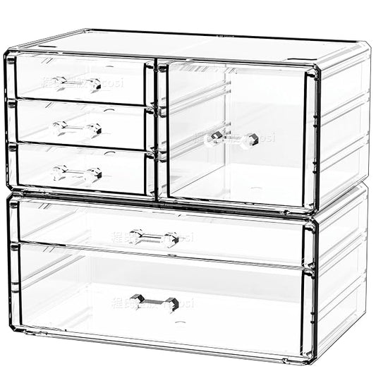 Cq acrylic 2 Pack Clear Desk Organizer by Cqacrylic