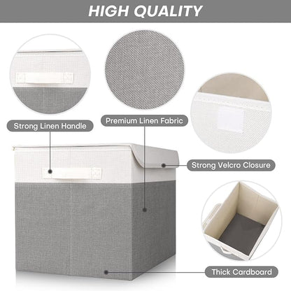 Large 17" 42 Quarts Collapsible Stackable Storage Bins - Image 5