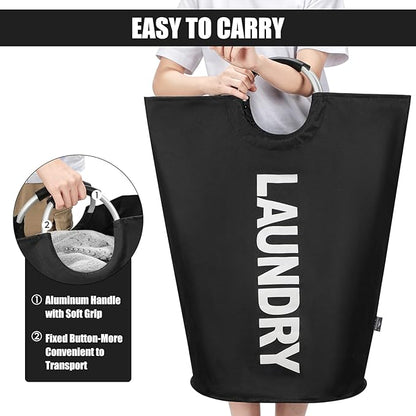 DOKEHOM 125L X-Large Laundry Basket, Collapsible Laundry Bag, Freestanding Tall - Image 5