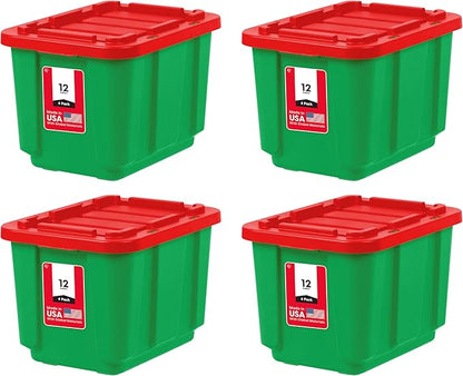 IRIS USA 12 Gallon Heavy Duty Holiday Storage Bins by IRISUSA