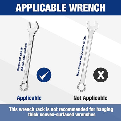 WORKPRO 2-Pack Magnetic Wrench Organizer, 12-Piece Wrench Holder Set - Image 6