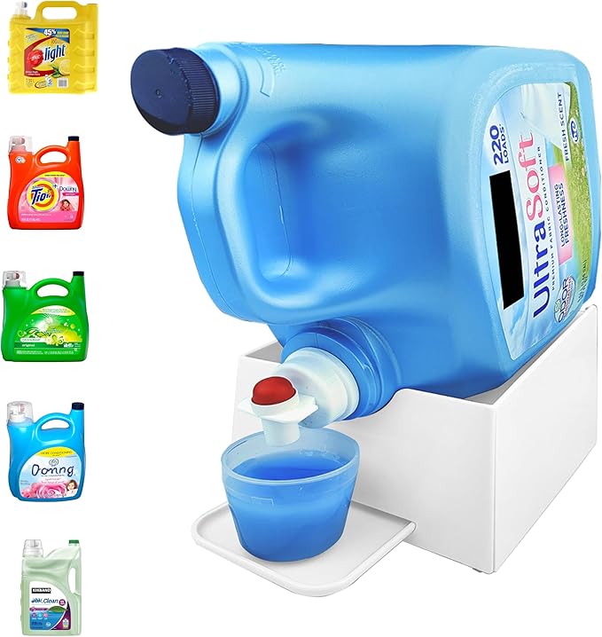 TidyFriend No-Spill Liquid Laundry Detergent Dispenser Holder, Laundry Soap by Skywin